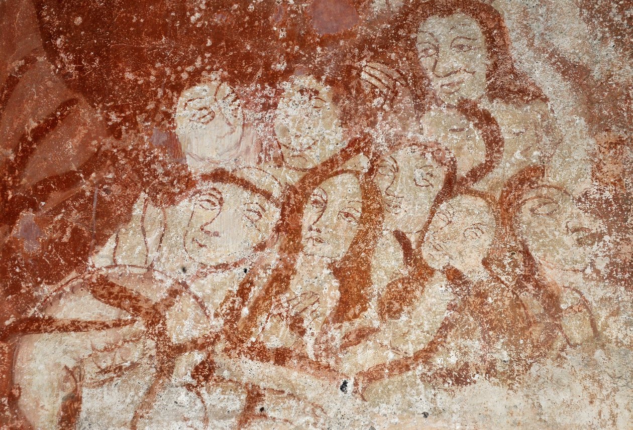 Sztuka romańska: Kaplica św. Katarzyny, Voute w powiewie kolebki, Dzieciństwo Chrystusa, Męka Pańska, Sąd Ostateczny i Chrystus w majestacie. Freski z kościoła Notre Dame d