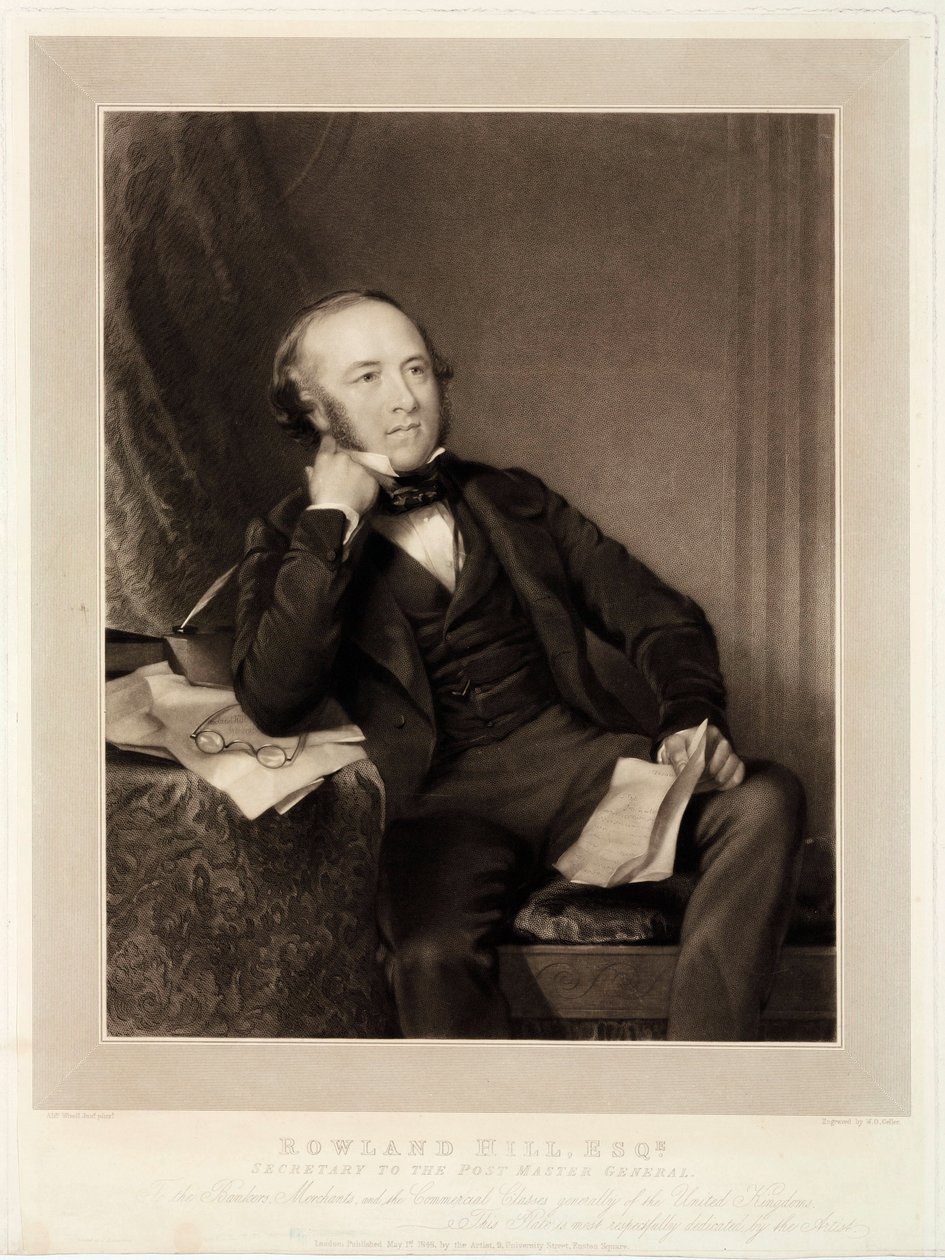Rowland Hill, pomysłodawca penny post autorstwa Unbekannt