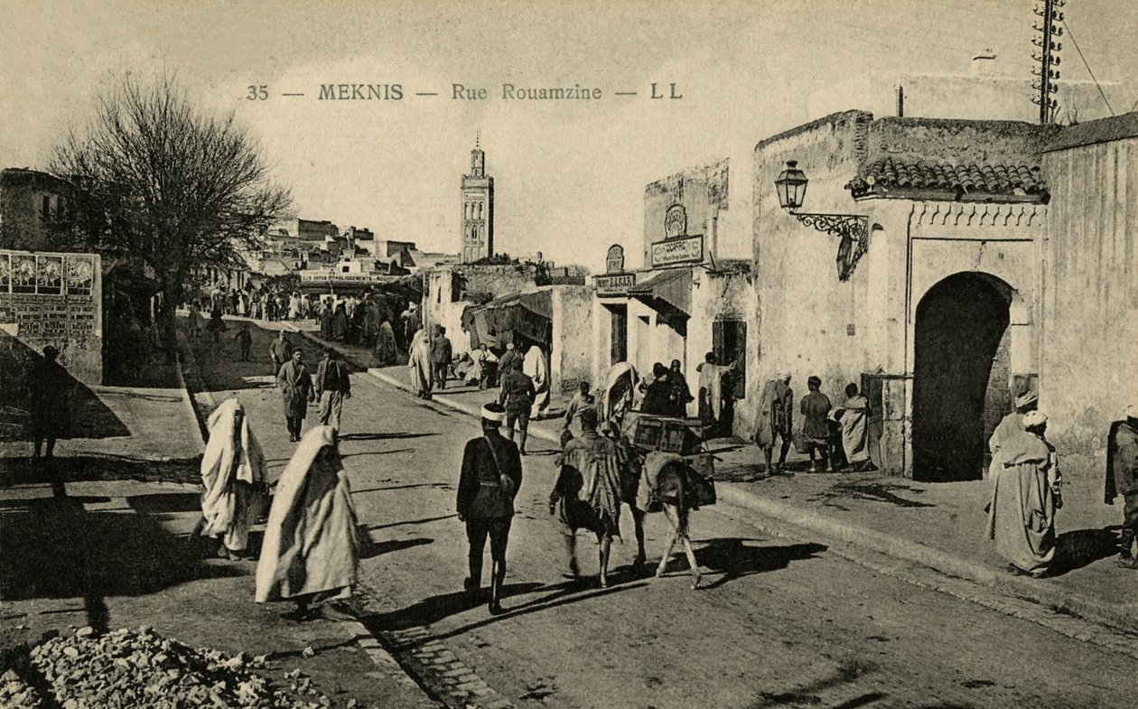 Rue Rouamzine w Meknes, Maroko autorstwa Unbekannter Künstler