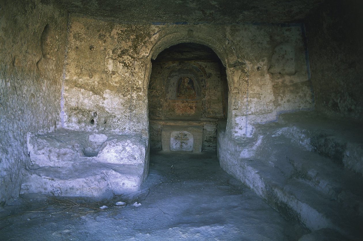 Ruiny kościoła, Skalisty Kościół, Matera, Basilicata, Włochy autorstwa Benjamin Baud