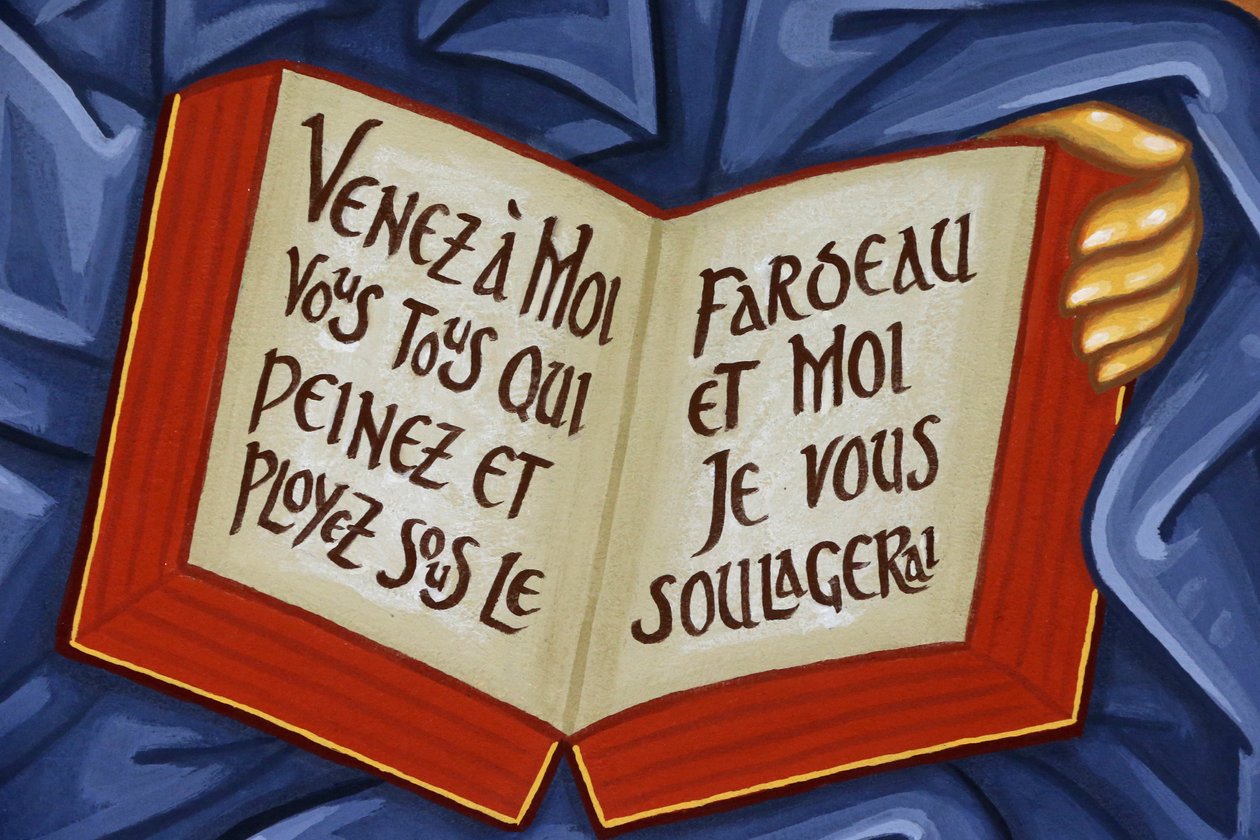 Klasztor prawosławny Saint-Antoine-le-Grand. Ikona Chrystusa Pentokratora. Biblia, Saint-Laurent-en-Royans, Francja autorstwa Unbekannt