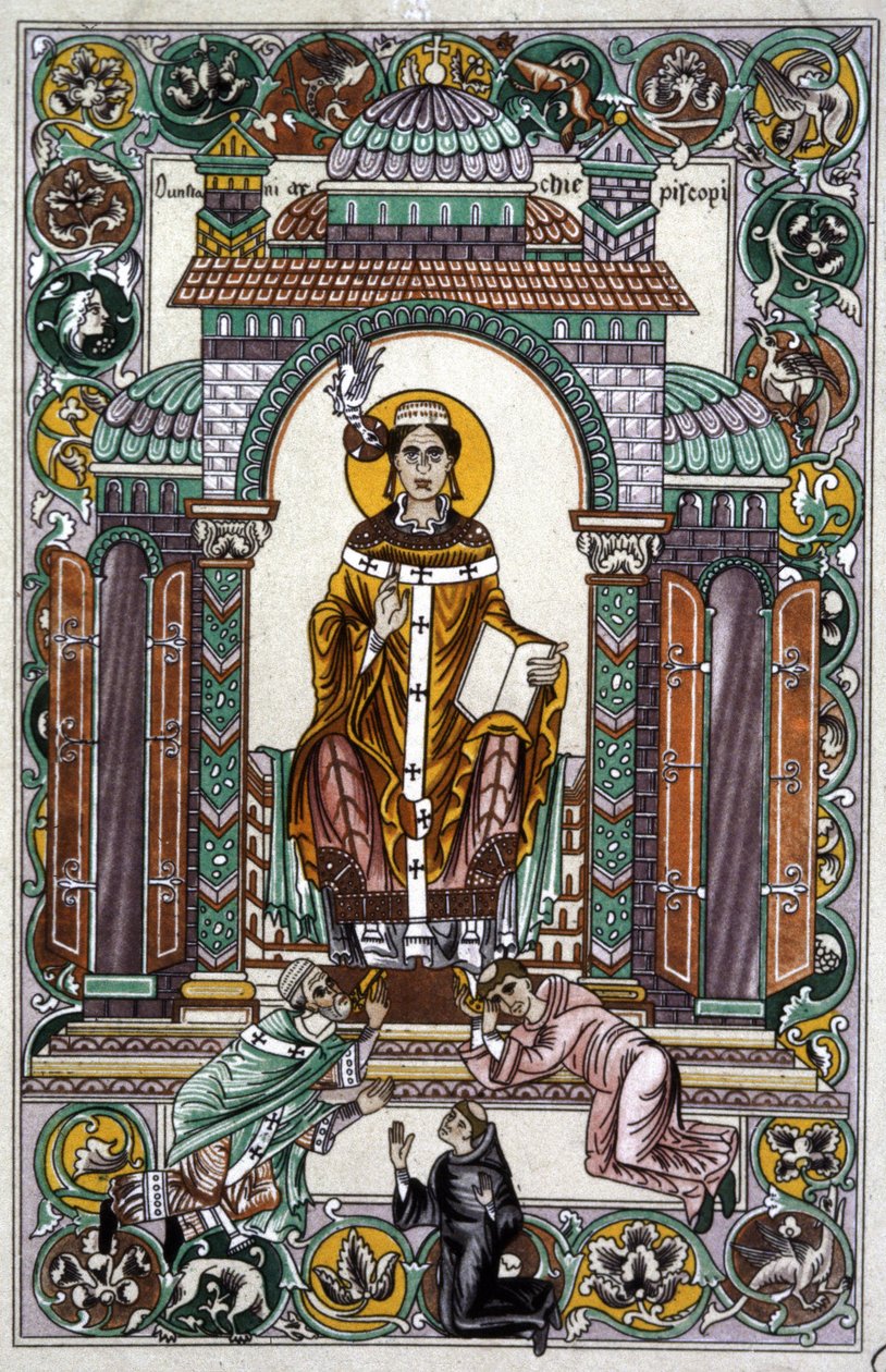 Święty Dunstan (ilustracja) autorstwa Unbekannter Künstler