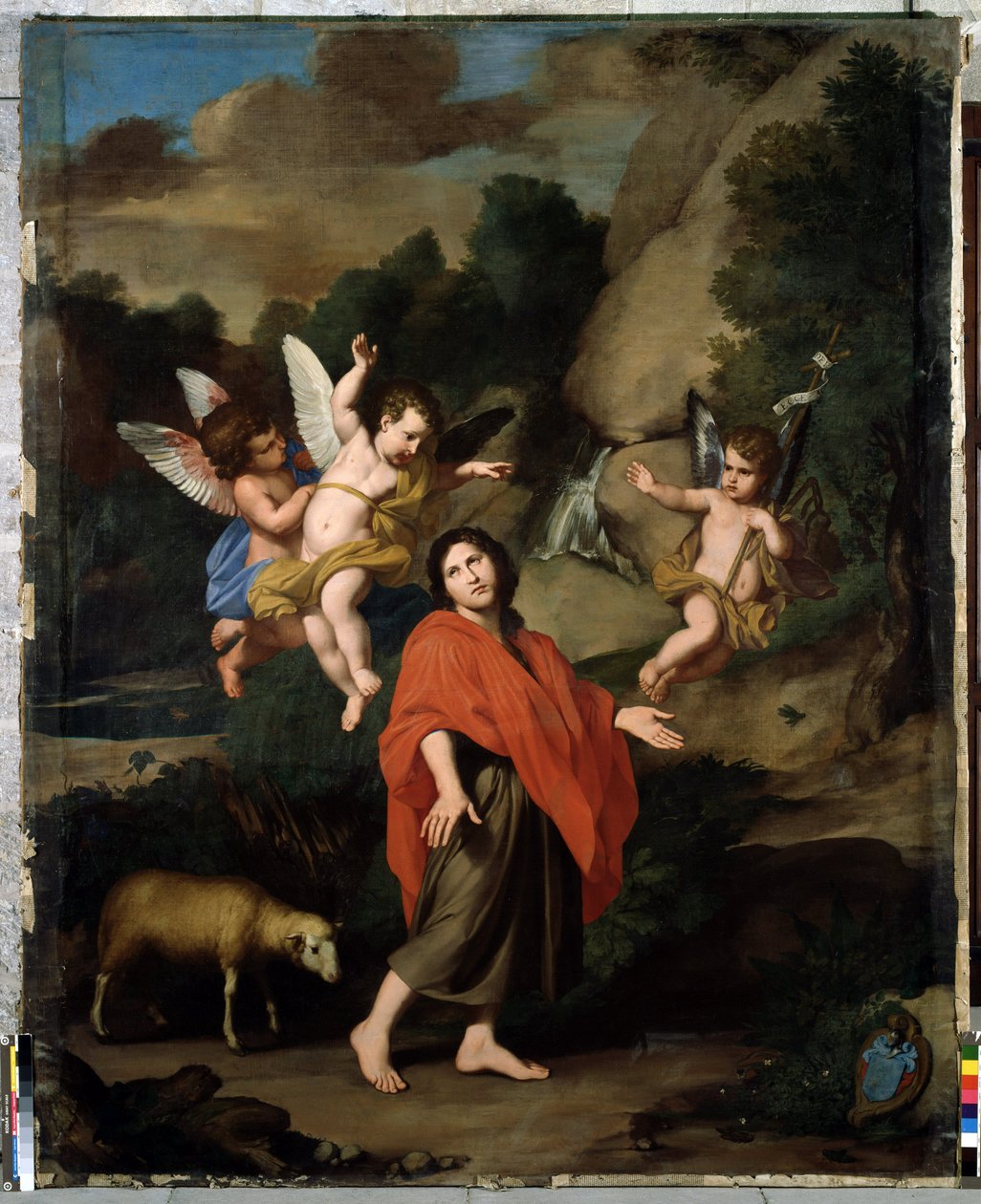 Święty Jan Chrzciciel udający się na pustynię Obraz Reynauda Levieux (1613-1694) 1682 Słońce. 318x246 cm Kaplica Czarnych Piotrusiów, Awinion autorstwa Unbekannter Künstler