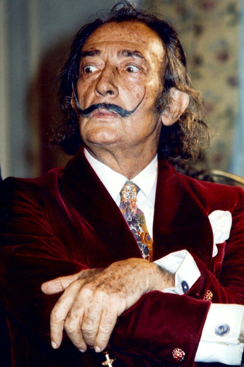 Salvador Dali (1904-1989) Hiszpański artysta surrealizmu, tutaj C. 1968 (zdjęcie) autorstwa Unbekannt