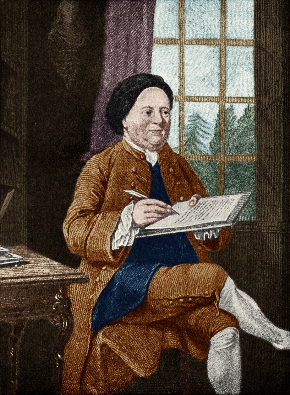 Samuel Richardson, portret. Autor angielski 19 sierpnia 1689 - 4 lipca 1761. Mason Chamberlin autorstwa Unbekannt