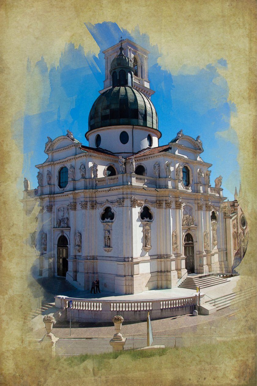 Sanktuarium Monte Berico, Vicenza, Włochy (zdjęcie zmanipulowane) autorstwa Unbekannt