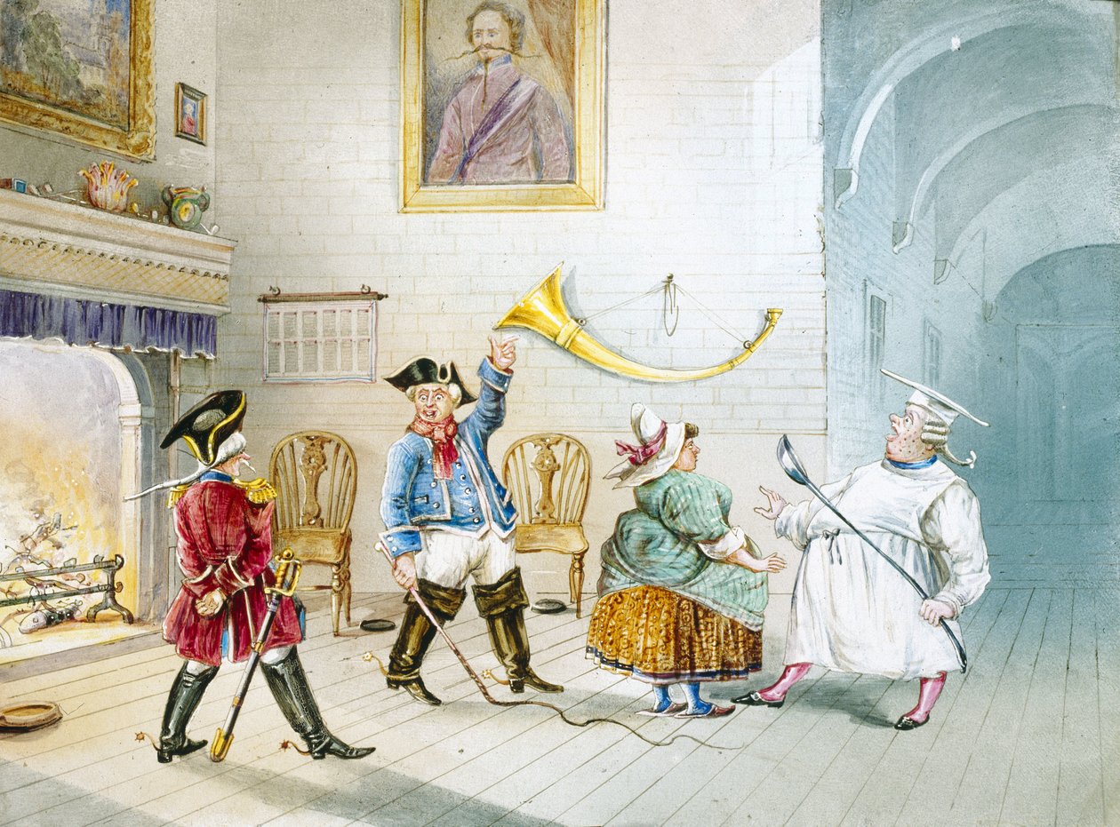Scena z Barona Munchausena (Munchhausen), ok. 1850 autorstwa Unbekannter Künstler