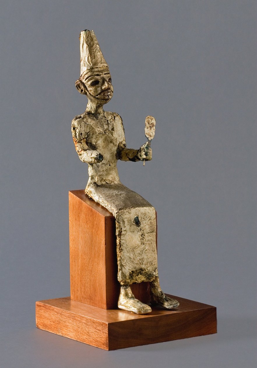 Siedząca figurka Baala, kananejskiego boga wojny, Megiddo, ok. 1300-1200 pne autorstwa Unbekannt