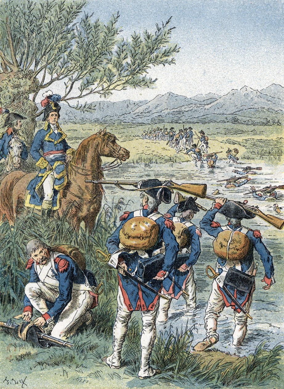 Druga bitwa o Zurych, Limmat Crossing (1799) autorstwa Unbekannter Künstler