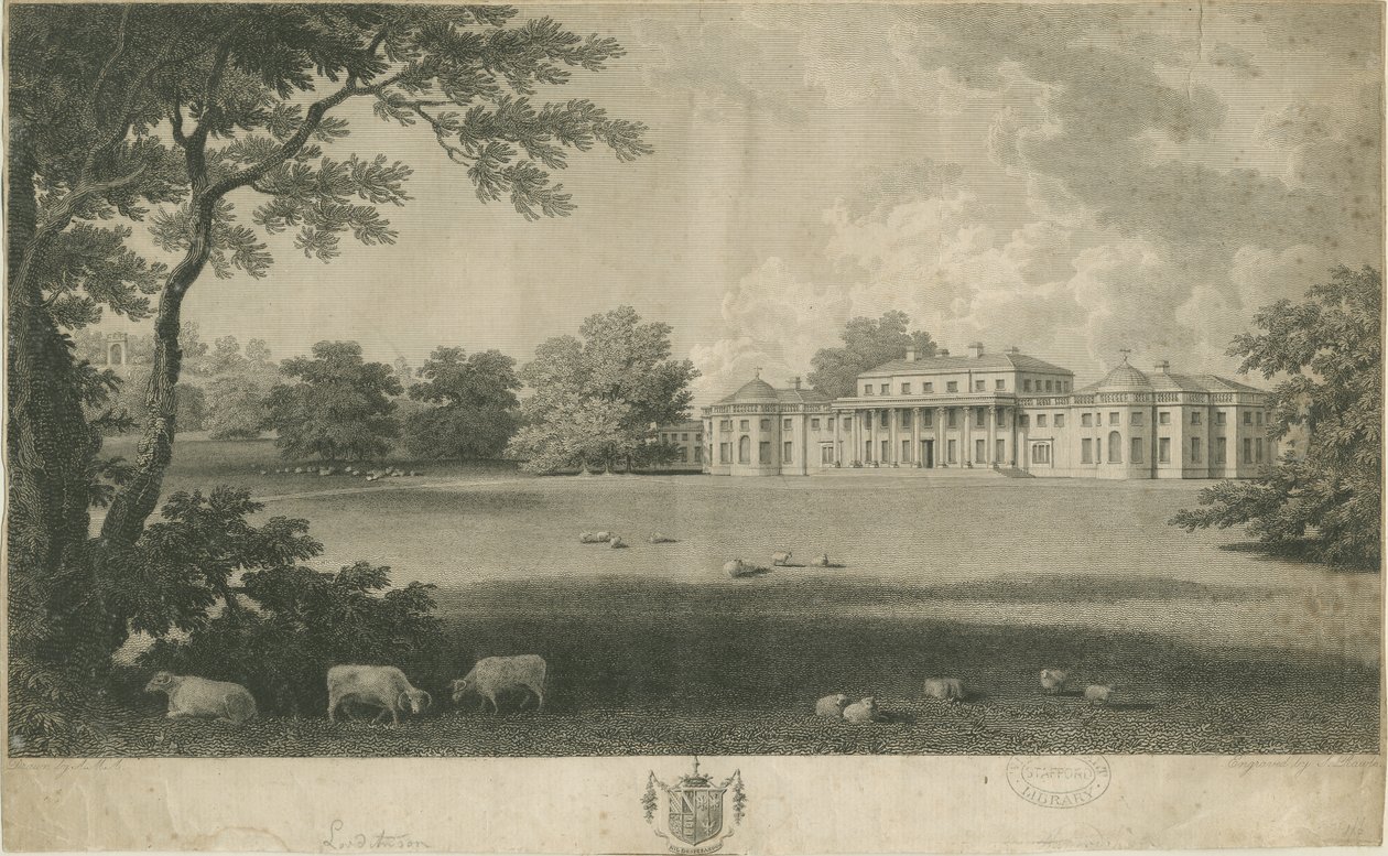 Shugborough Hall: grawerowanie, bd [ok. 1802] autorstwa Unbekannt