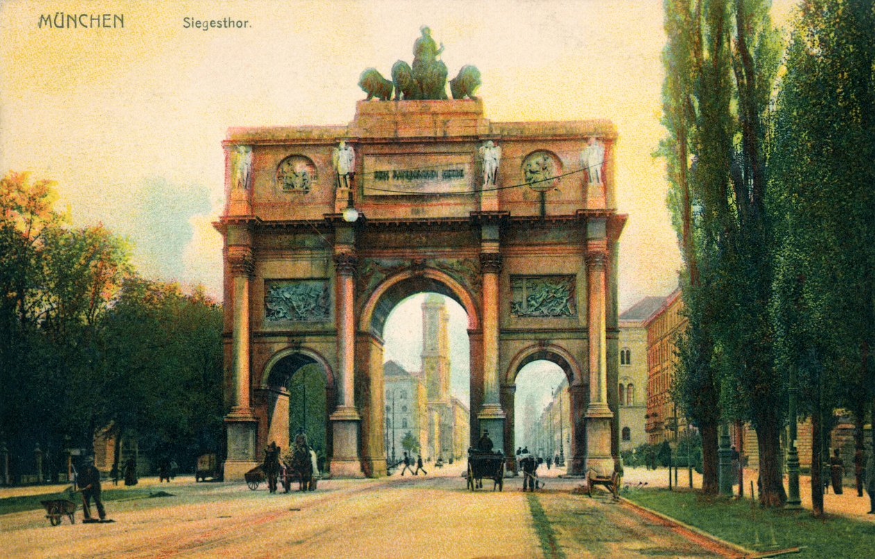 Siegestor (Brama Zwycięstwa), koniec XIX wieku (druk) autorstwa Unbekannter Künstler
