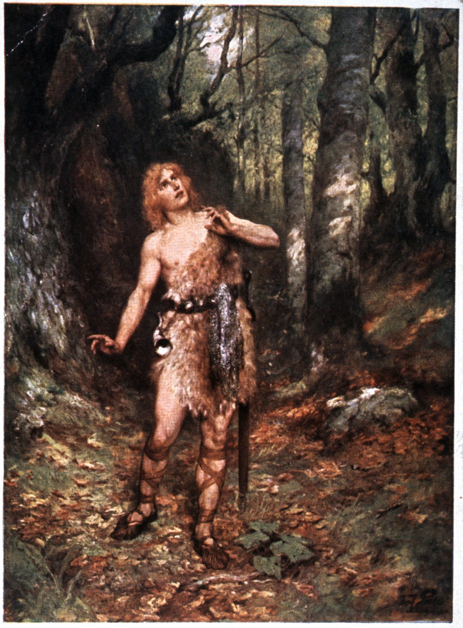 Zygfryd (Pierścień Nibelungów), początek XX wieku (pocztówka) autorstwa Unbekannter Künstler