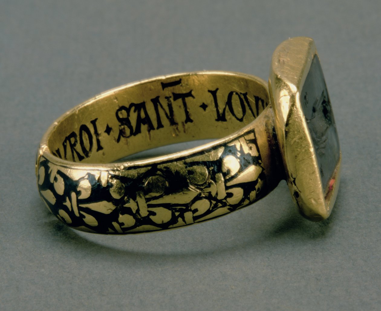 Sygnet króla Francji Ludwika IX (St. Louis) (1215-70) (złoto i emalia) (patrz także 98047) autorstwa Unbekannt
