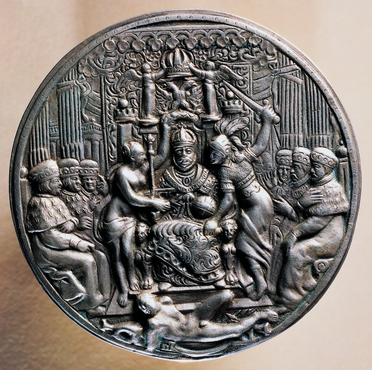 Medal srebrny z portretem konnym cesarza Rudolfa II Habsburga (1552-1612) autorstwa William M. Timlin