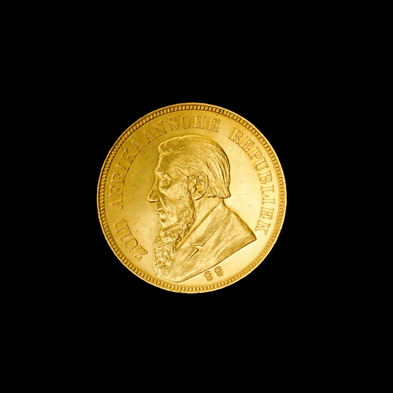 South African Pond Coin (awers) z głową Paula Krugera autorstwa Unbekannt