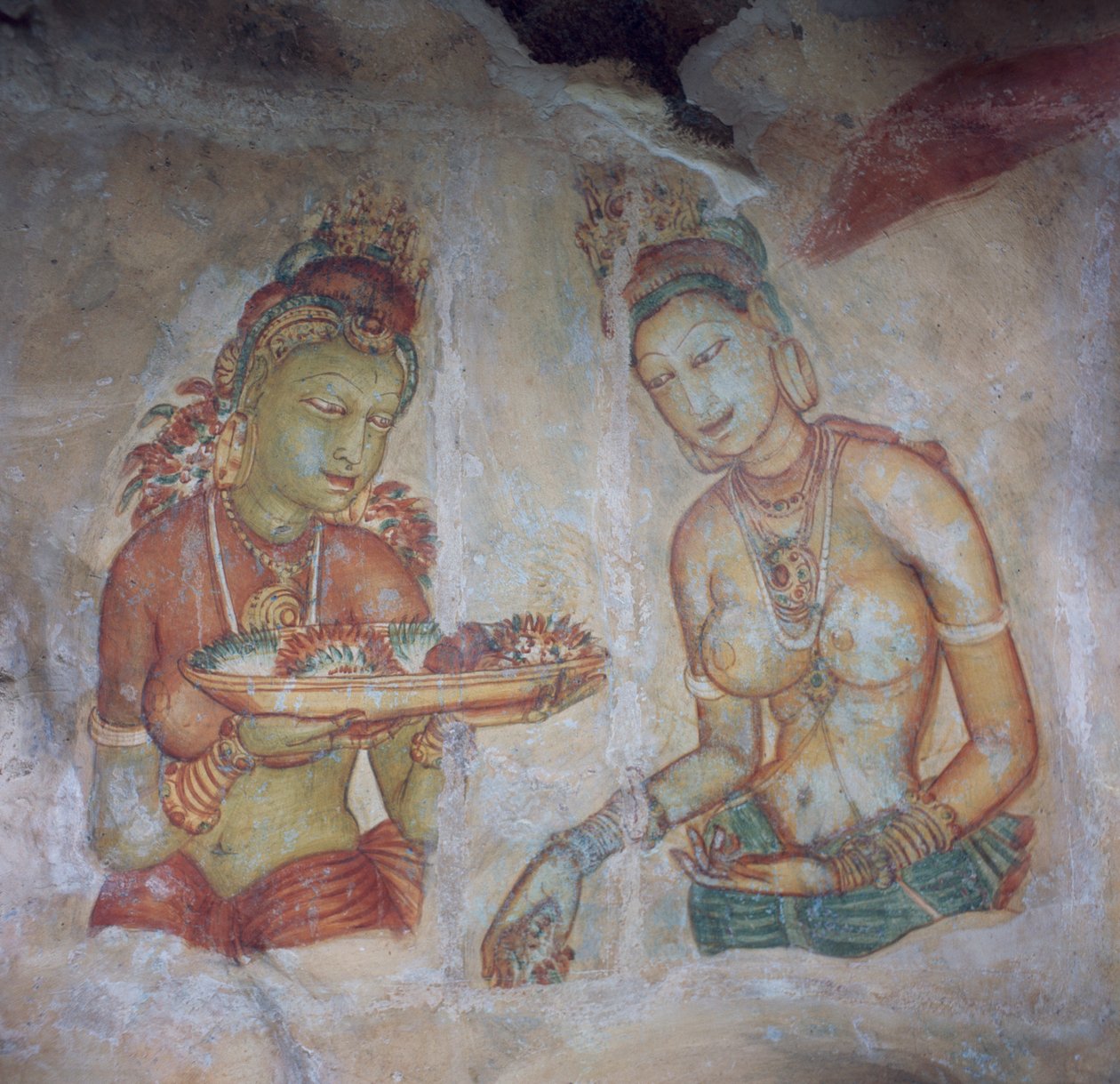 Sri Lanka, freski fortecy skalnej z V wieku, Sigiriya (lista światowego dziedzictwa UNESCO autorstwa Nicolas d