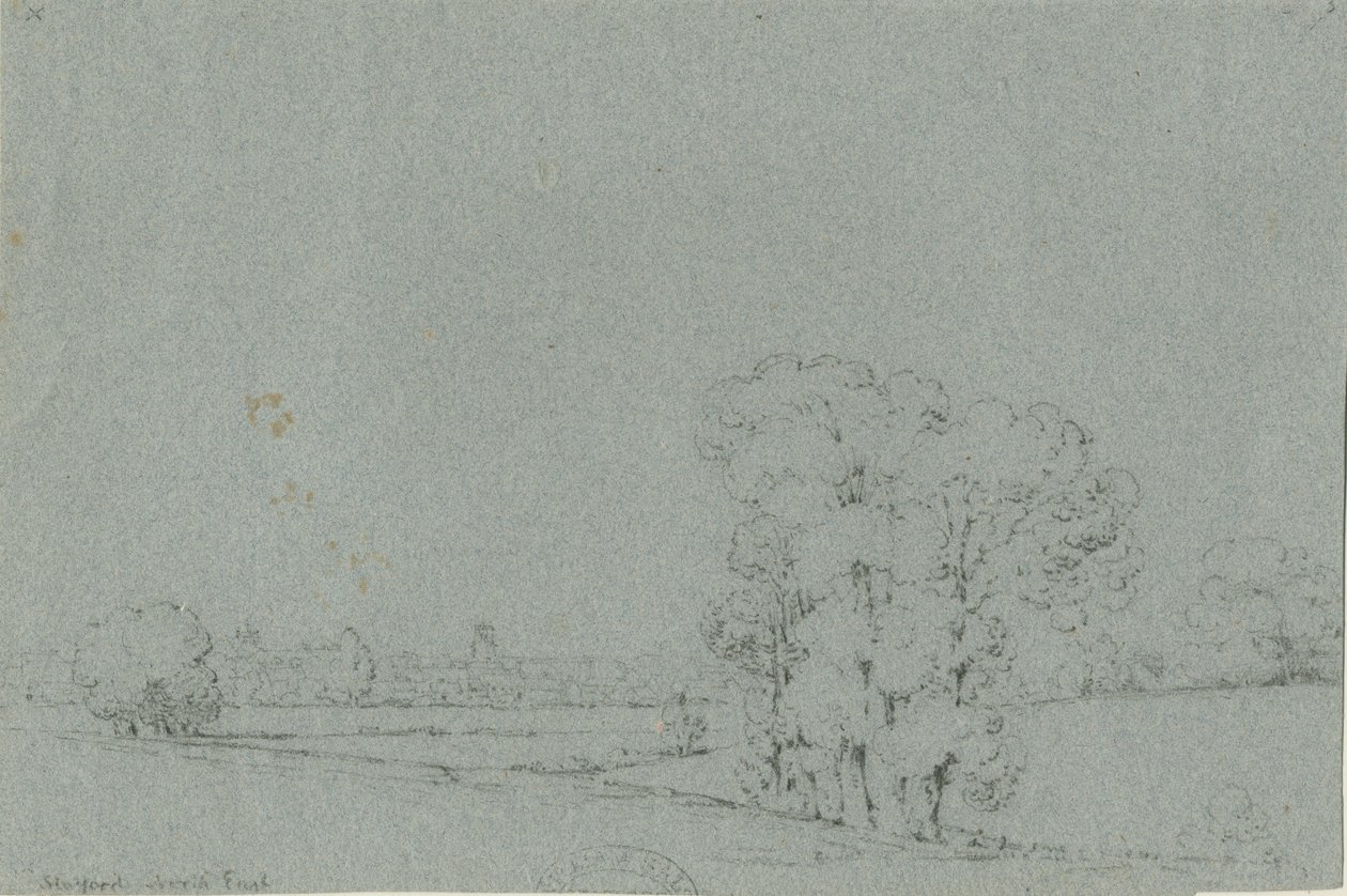 Stafford - North East View: rysunek ołówkiem, nd [?XIX wiek] autorstwa Unbekannt