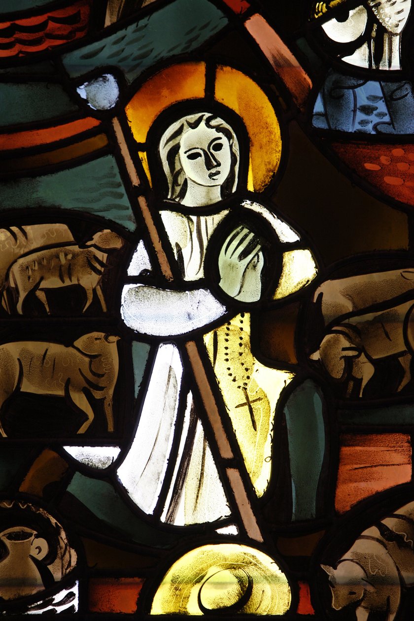 Witraże przedstawiające Jean-Marie Vianney w kościele Notre-Dame-de-la-Trinite, Blois, Francja autorstwa Unbekannt
