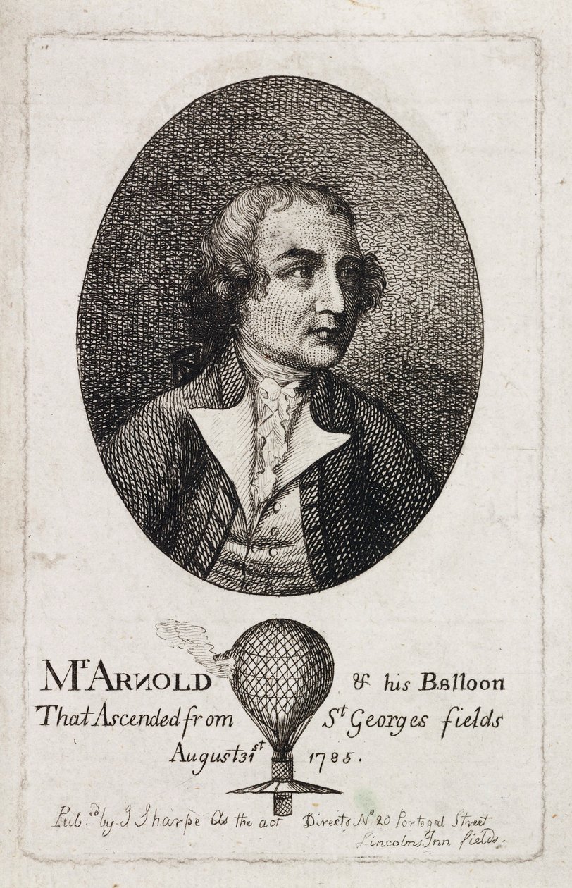 Stuart Amos Arnold, angielski aeronauta, ok. 1785 autorstwa Unbekannt