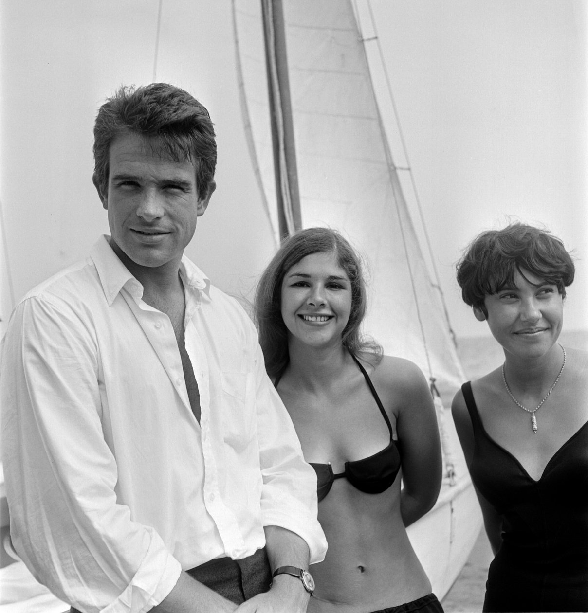 AKTOR WARREN BEATTY NA PLAŻY LIDO W WENECJI - 1965 autorstwa Unbekannt