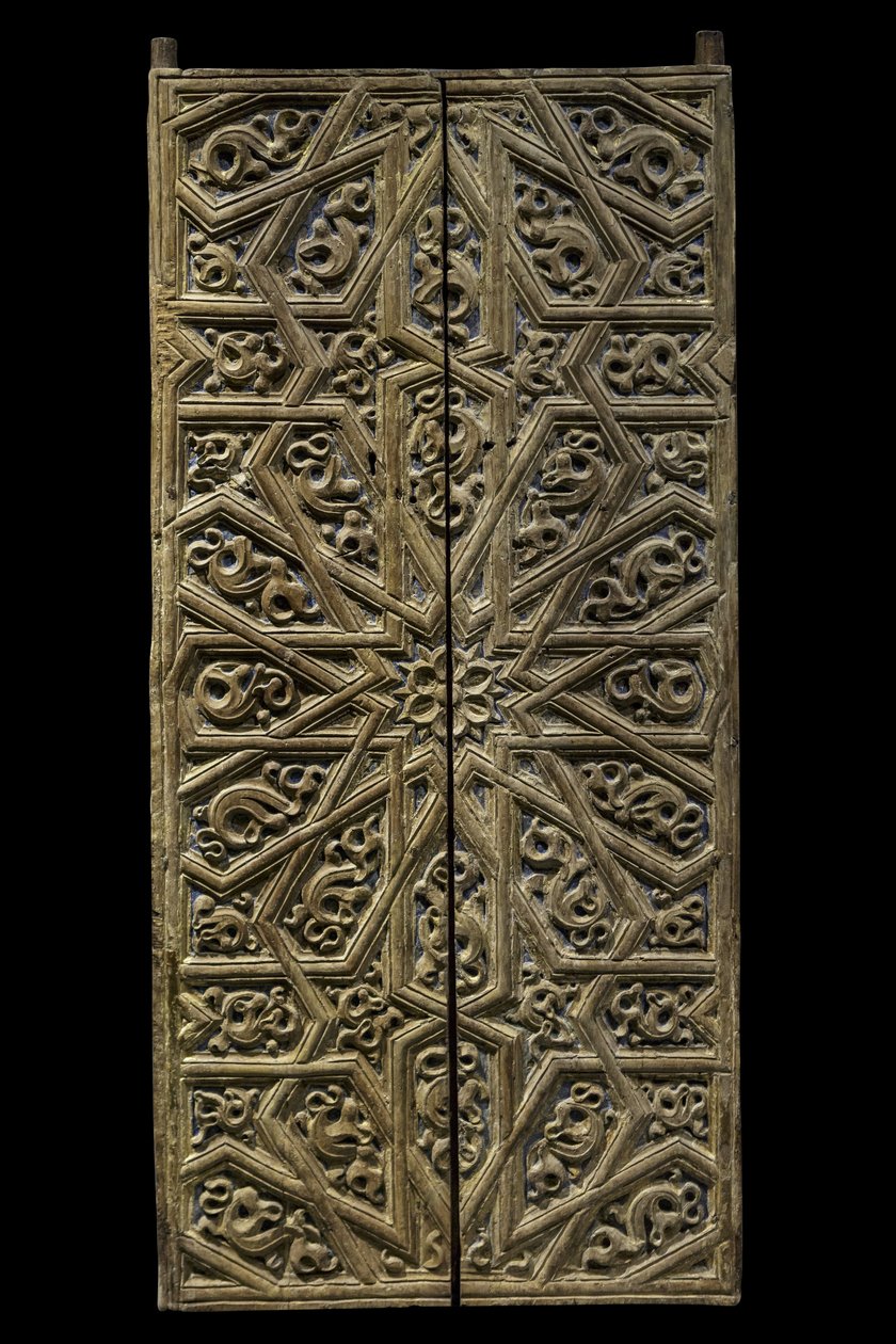 Drzwi przybytku. Hiszpania, około 1450-1500. Drewno rzeźbione i malowane. Musée du Louvre autorstwa William M. Timlin