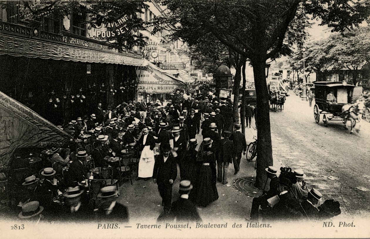 Taverne Pousset, Boulevard des Italiens, Paryż autorstwa Unbekannter Künstler