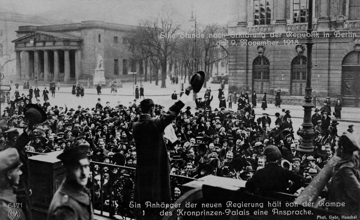 Deklaracja Republiki w Berlinie, 9 listopada 1918 r. autorstwa Unbekannter Künstler