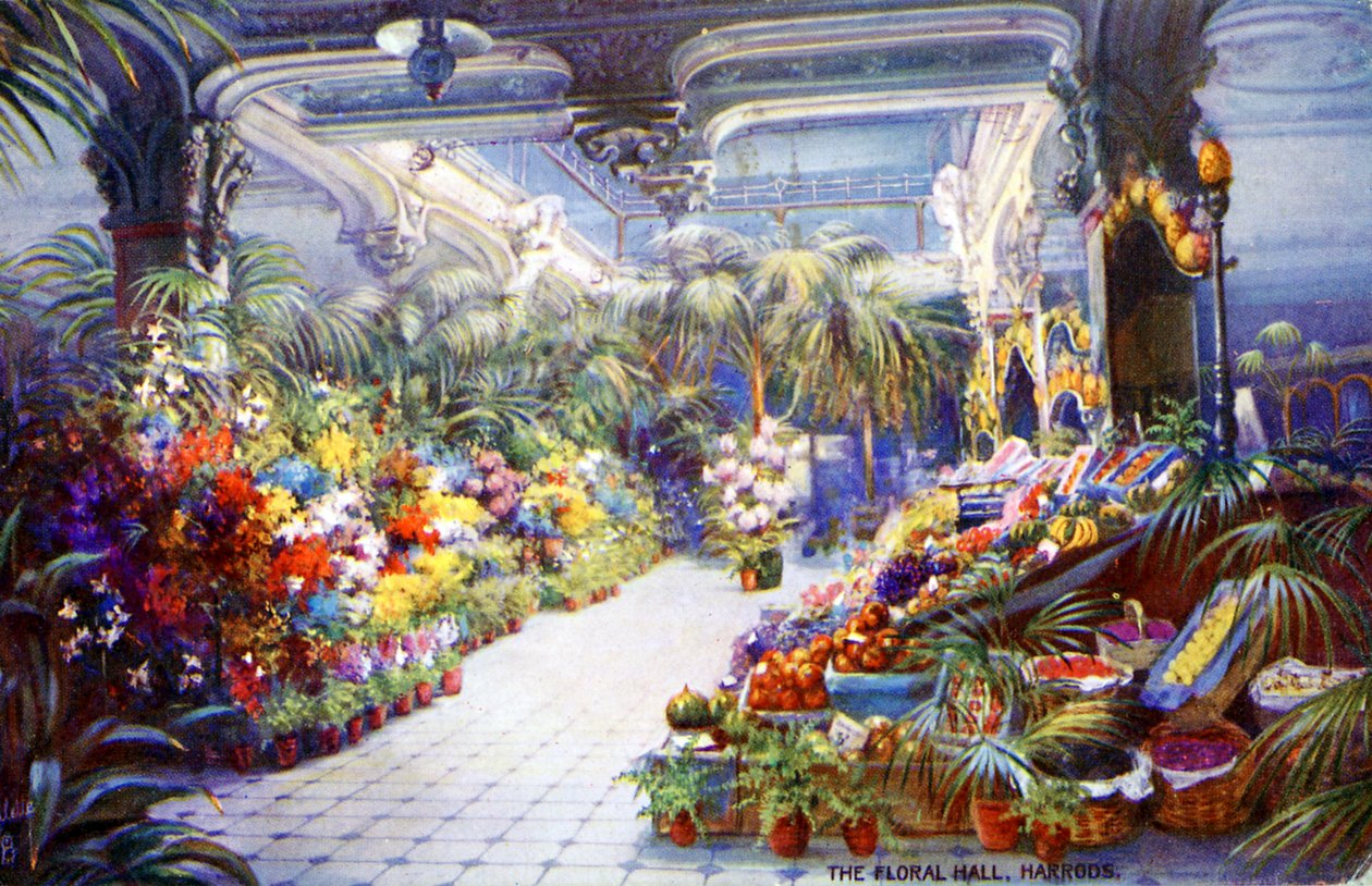 Sala kwiatowa w Harrods, ok. 1916 r. autorstwa Unbekannter Künstler