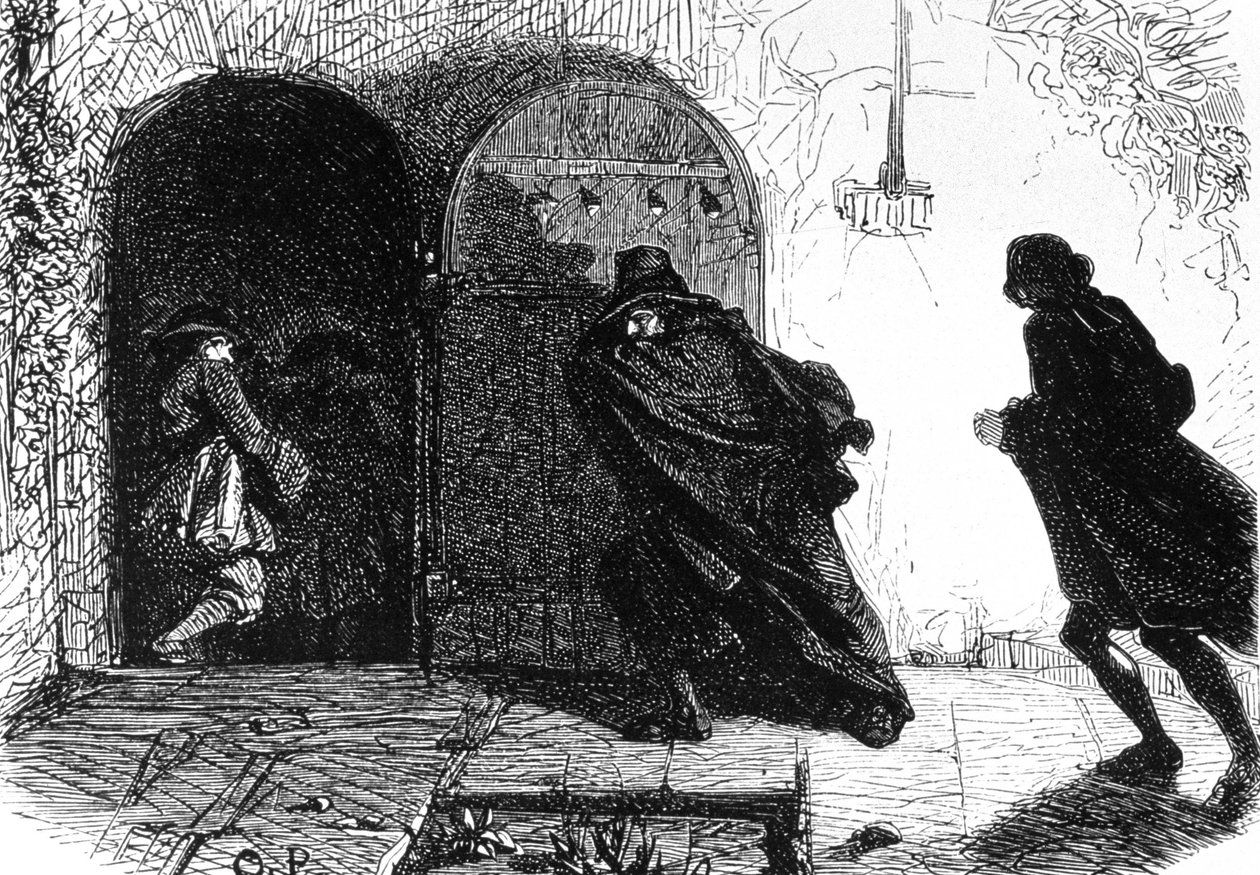 Markiz de la Rouerie zaskoczony przez Gwardię Narodową, ok. 1844 r. (ilustracja) autorstwa Unbekannter Künstler