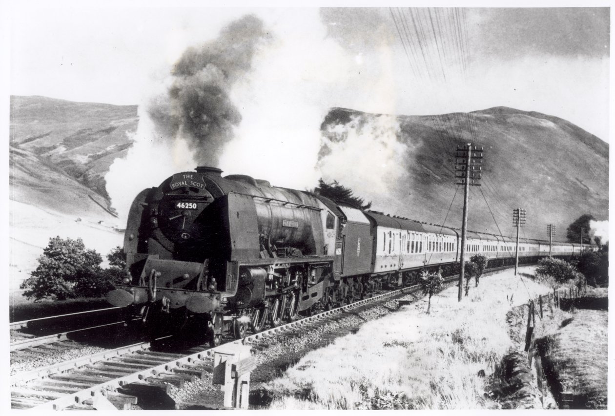 The Royal Scot, lokomotywa międzymiastowa (zdjęcie czarno-białe) autorstwa Unbekannt