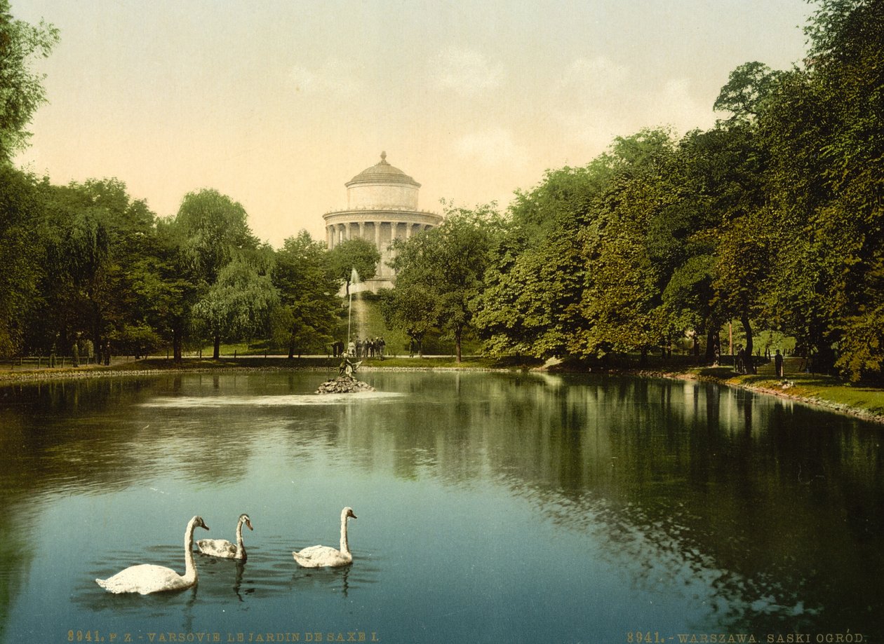 Ogród Saski, Warszawa, Rosja (tj. Warszawa, Polska), ok. 1890-1900 r. autorstwa Unbekannter Künstler