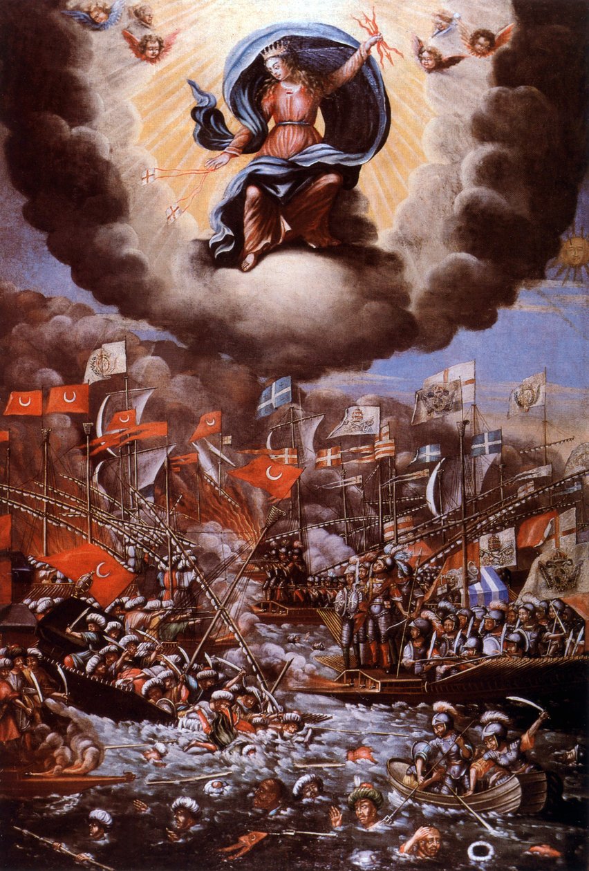 Bitwa pod Lepanto (1571), malarstwo autorstwa Unbekannter Künstler
