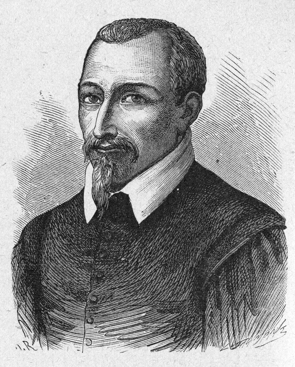 Chemik Olivier de Serres, ok. 1880 r. (rycina) autorstwa Unbekannter Künstler