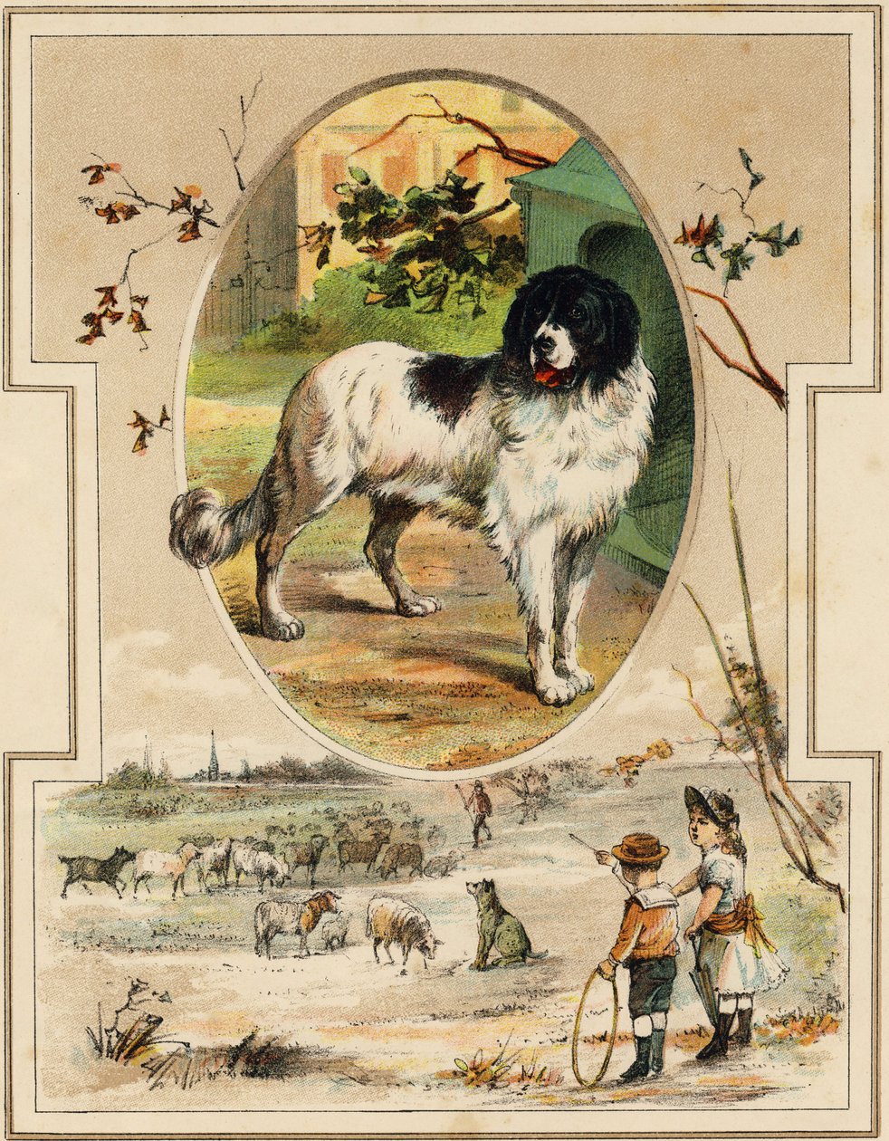 Pies. Grawerowanie w „Mon premier Wielki Alfabet”. Bernardin-Bechet Edition, Paryż, ok. 1890. Ilustracje A. des Lilleuls. Brak strony, 46 stron. Wymiary: 31x22cm . autorstwa Unbekannt