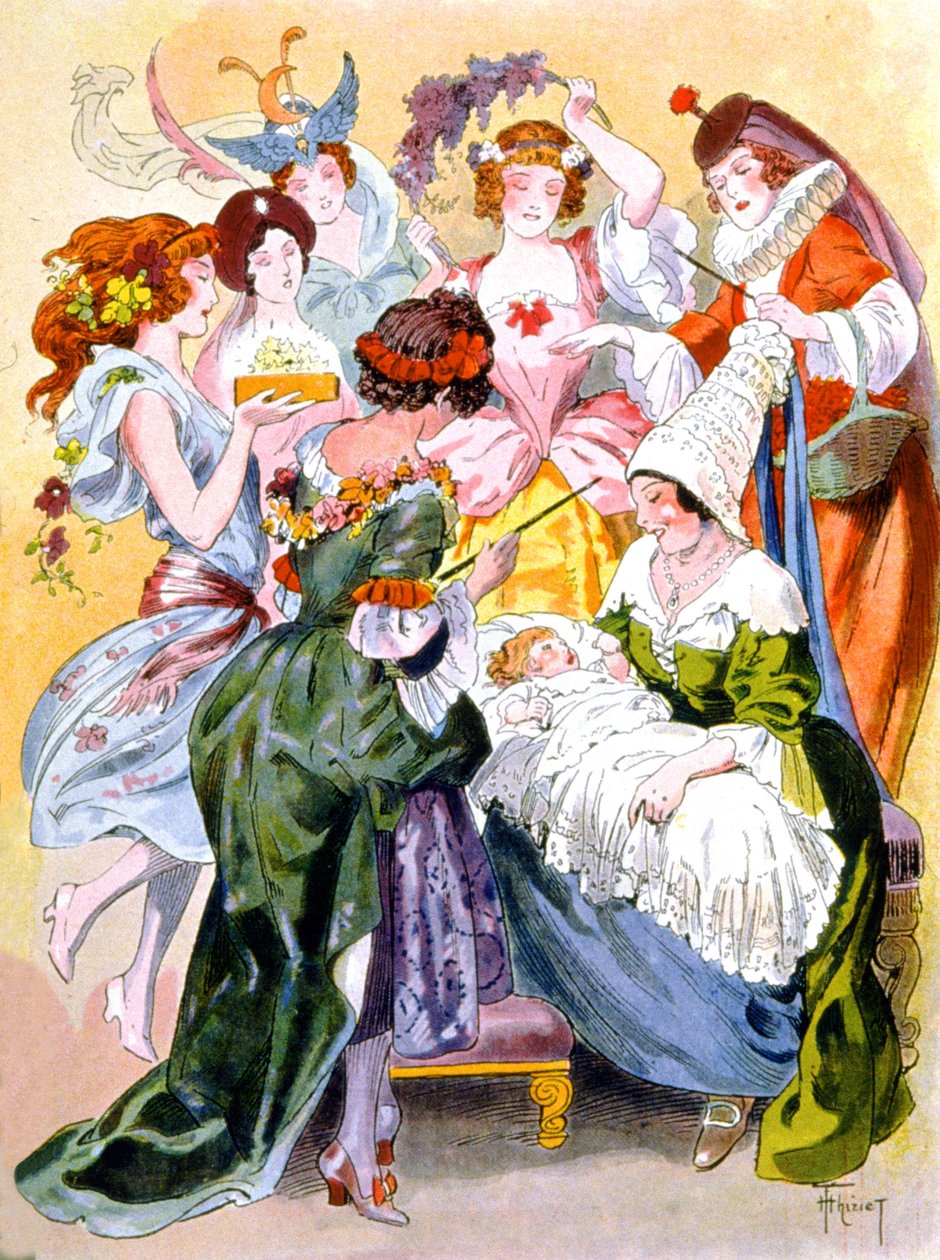 Śpiąca królewna, ok. 1910-1920 (ilustracja) autorstwa Unbekannter Künstler