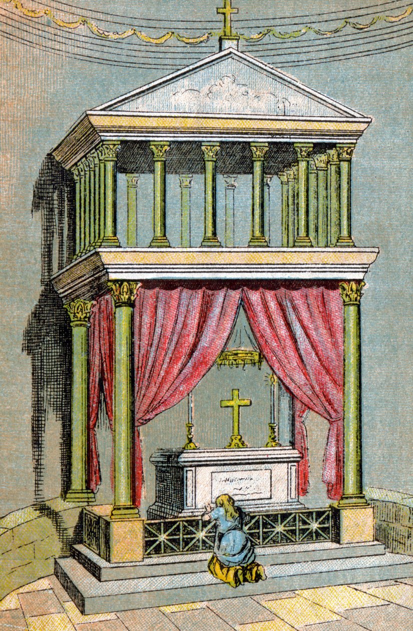 Grób świętego Marcina, ok. 1900 r. (ilustracja) autorstwa Unbekannter Künstler