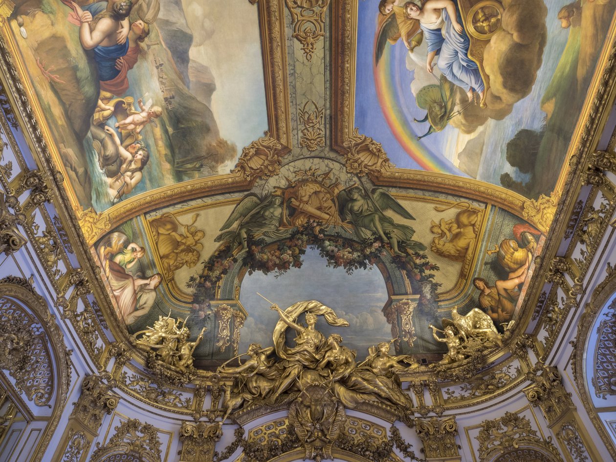 Trofeum Diane Chasseresse, grupy wyrzeźbionej z drzwi Galerie doree przez Francois Antoine Vasse (1681-1736), około 1715 r. Banque de France. Hotel de Toulouse, dawny hotel de la Villiere, Paryż - Hotel de Toulouse, siedziba Banku autorstwa Unbekannt