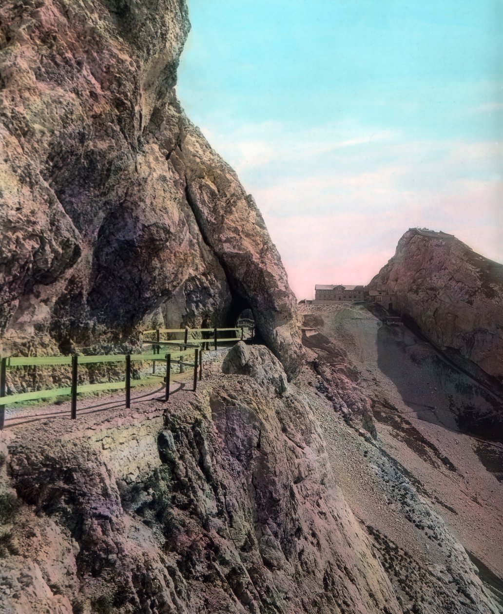 Droga na szczyt Tomlishorn w Szwajcarii, ok. 1910 r autorstwa Unbekannter Künstler