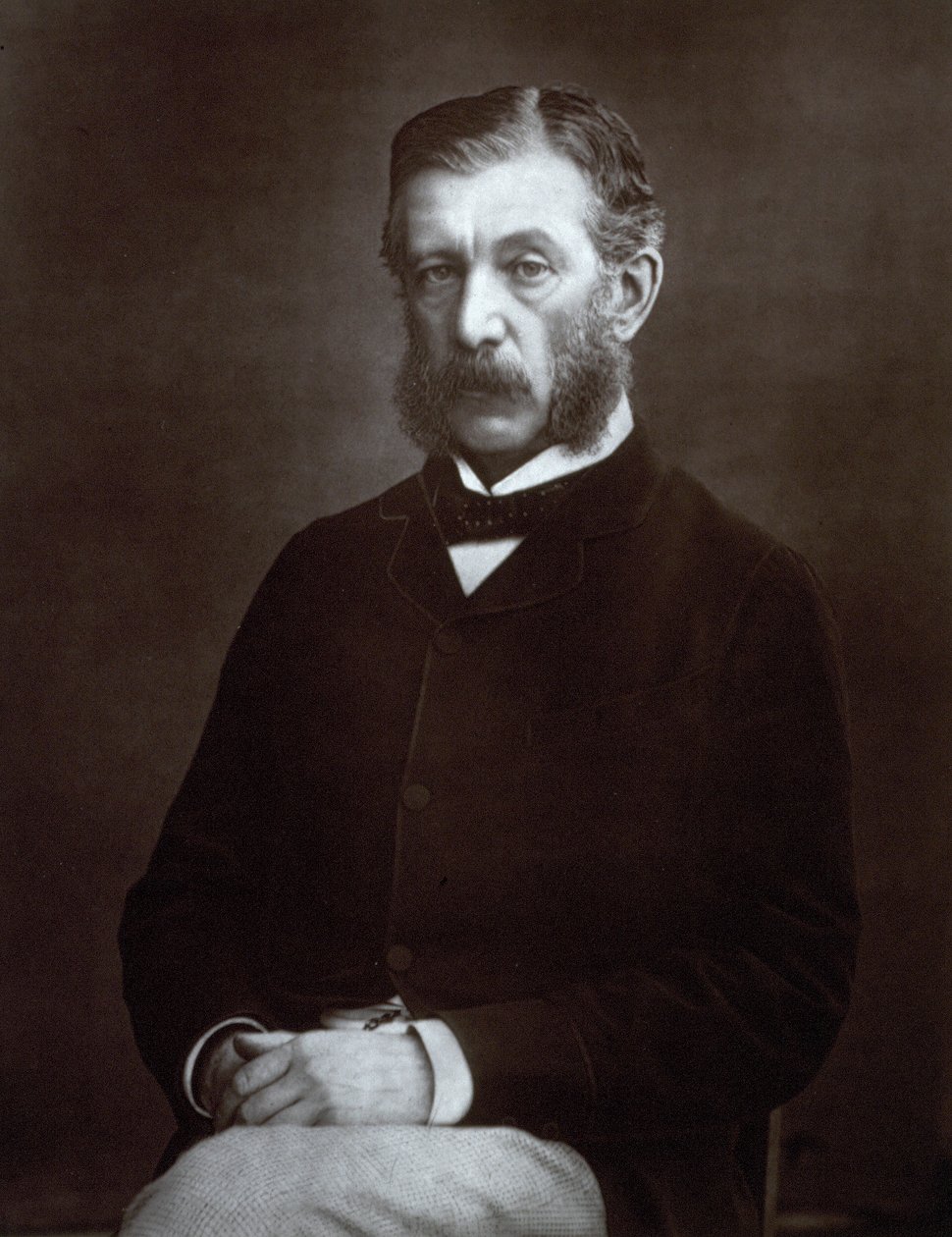 Portret szkockiego wysokiego urzędnika państwowego Sir Jamesa Fergussona, gubernatora Bombaju, o długości trzech czwartych. autorstwa Unbekannter Künstler