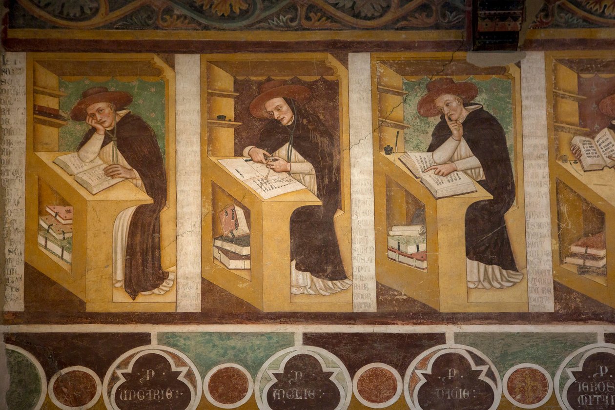 Tommaso Barisini, zwany też Tommaso da Modena, sek. XIII, fresk, kościół św. Mikołaja, nawa, Treviso, Włochy (foto) autorstwa Unbekannt