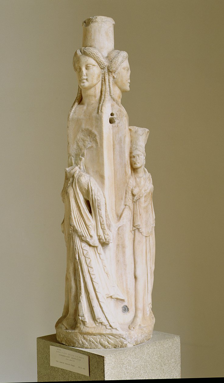 Triform Herm z Hekate, rzeźba z marmuru, okres attycki, III wiek autorstwa Unbekannt