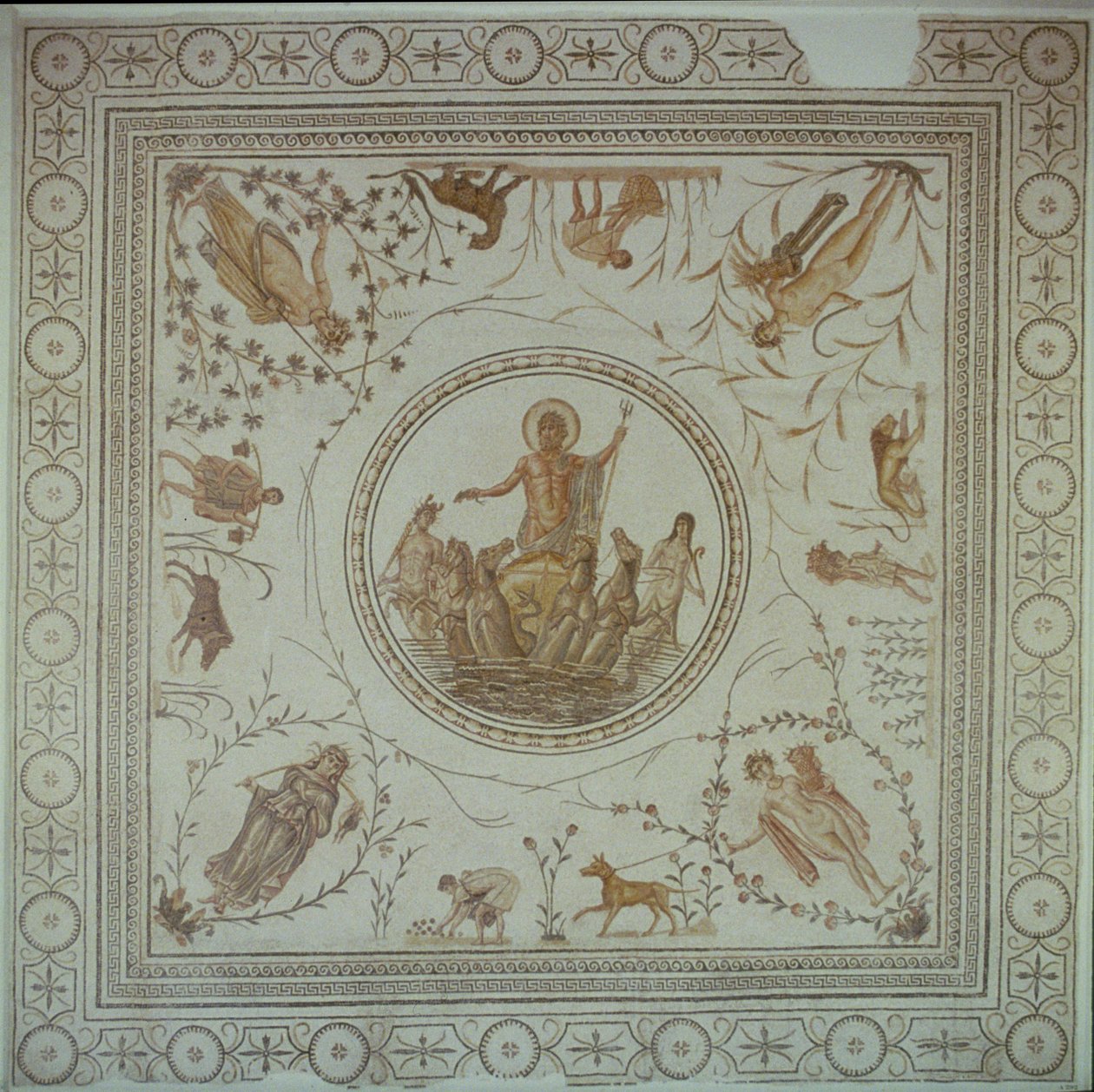 Triumf Neptuna i czterech pór roku, Roman, z La Chebba, IV wne (mozaika) (szczegóły patrz 104354) autorstwa Unbekannt