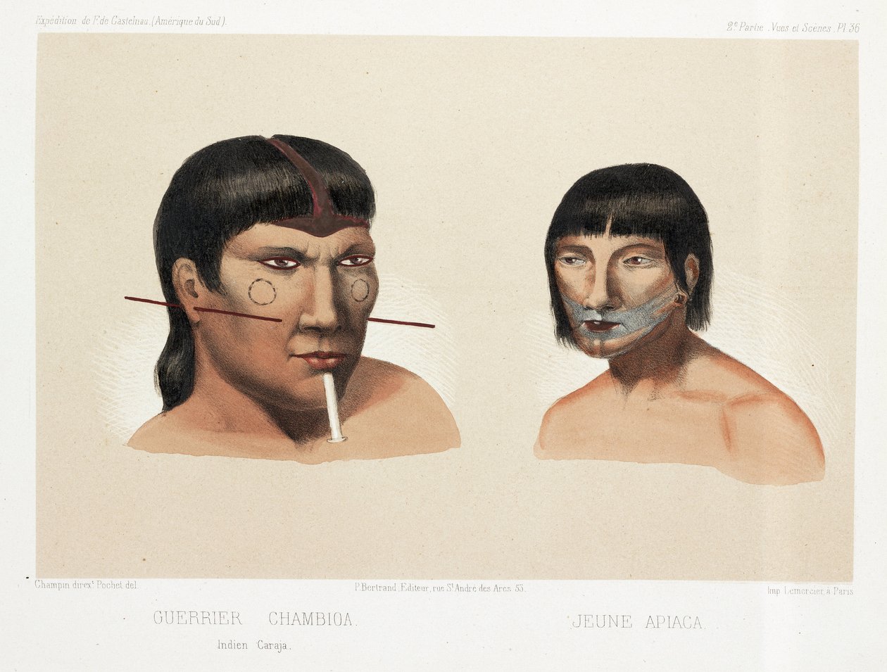 Dwóch Indian południowoamerykańskich, ok. 1843-1847 autorstwa Unbekannt