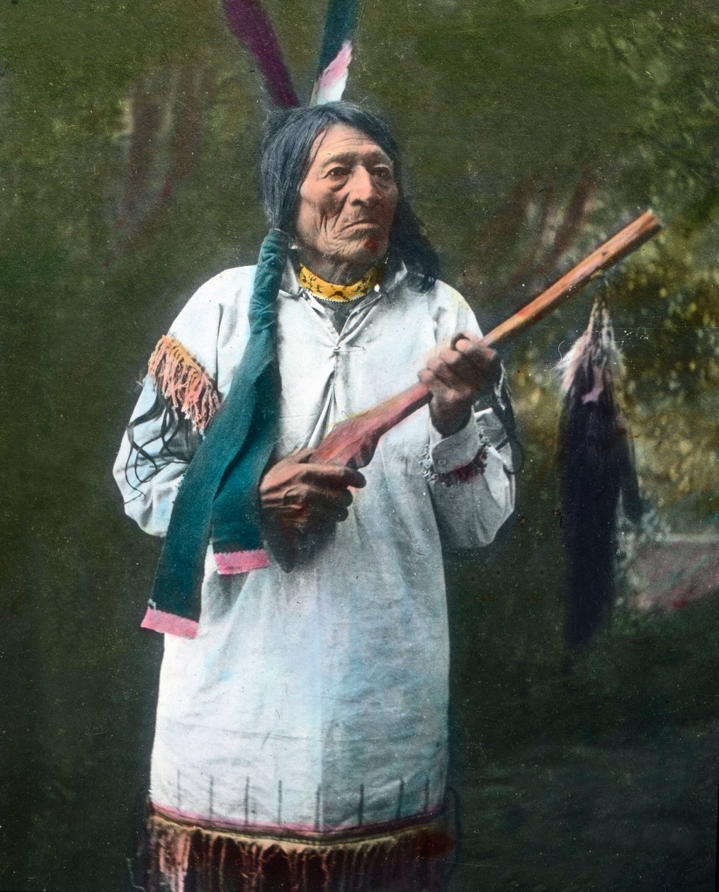 Stany Zjednoczone Ameryki, Portret indiańskiego szamana, ok. 1910 r. (zdjęcie) autorstwa Unbekannter Künstler