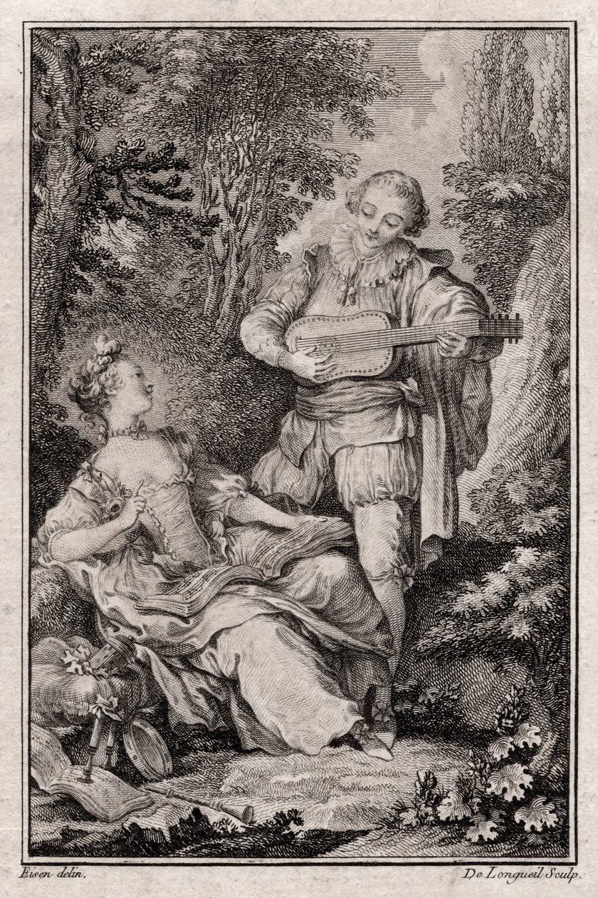 Scena rodzajowa bez tytułu, Paryż 1766 (rycina) autorstwa Unbekannter Künstler