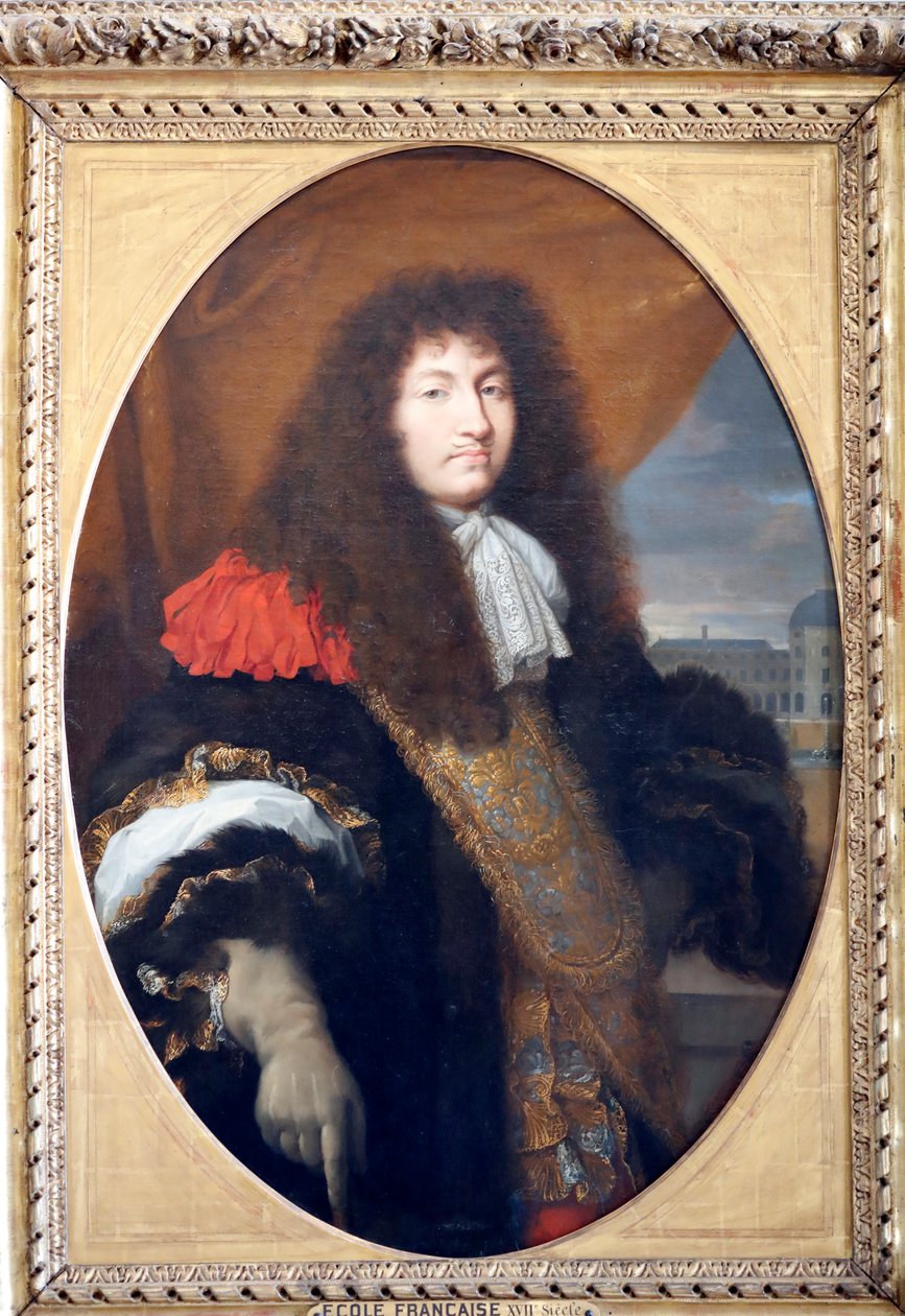 Pałac w Wersalu. Król Ludwik XIV (1638 - 1715) ,(malarstwo) autorstwa Unbekannter Künstler