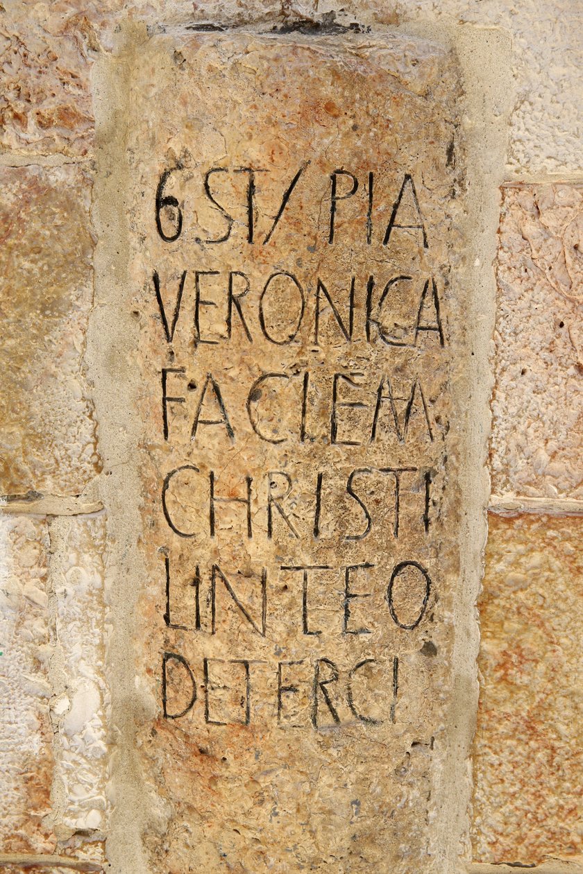 Via Dolorosa, szósta stacja, Welon Weroniki, Jerozolima, Izrael autorstwa Unbekannt