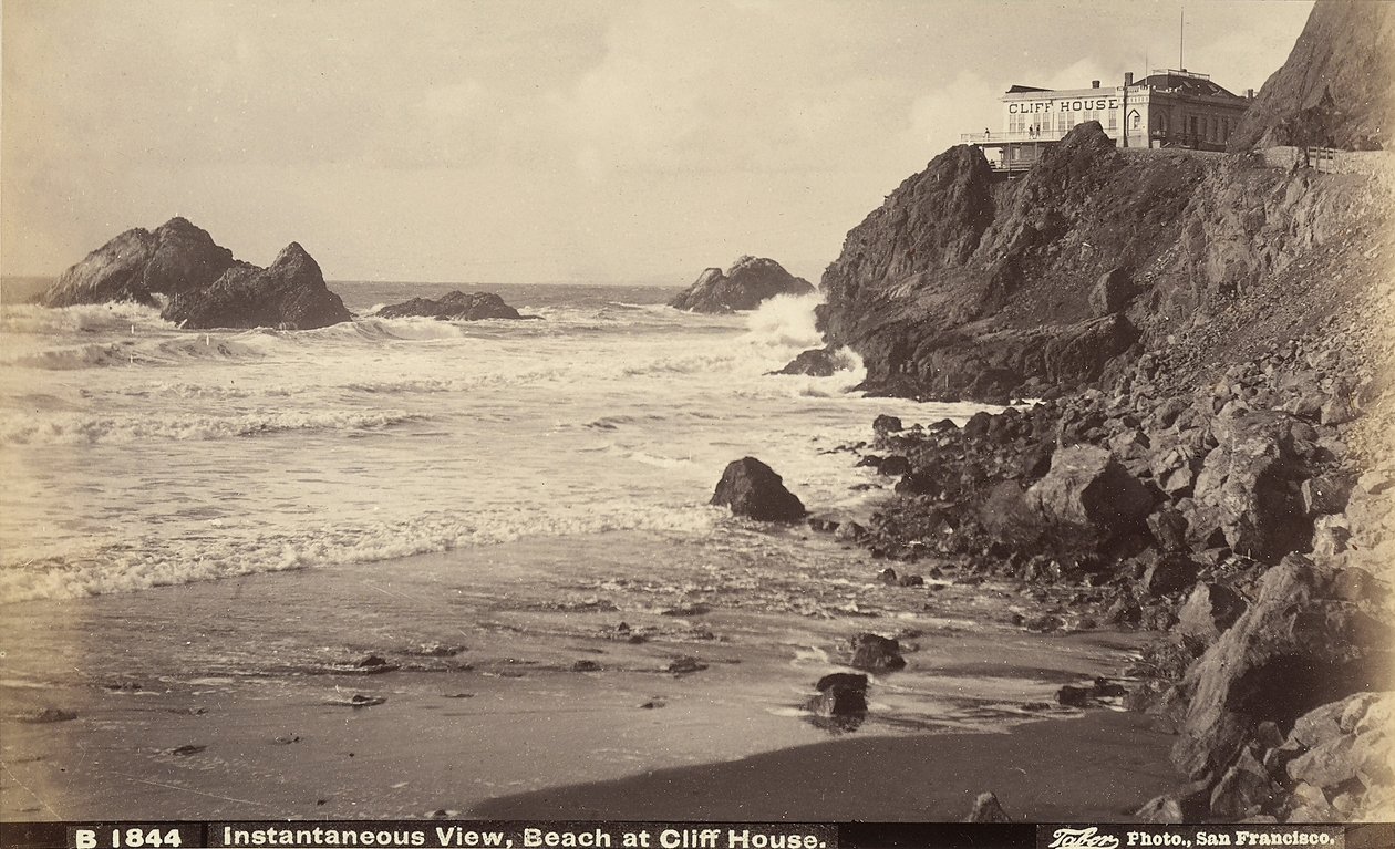 Widok na Cliff House i plażę poniżej, San Francisco autorstwa Unbekannter Künstler