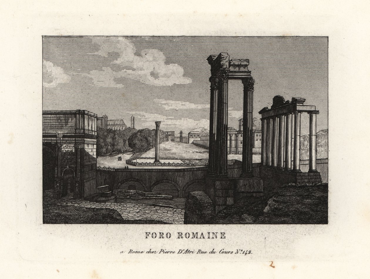 Widok na Forum Romanum, Forum Romanum, Rzym autorstwa Unbekannt