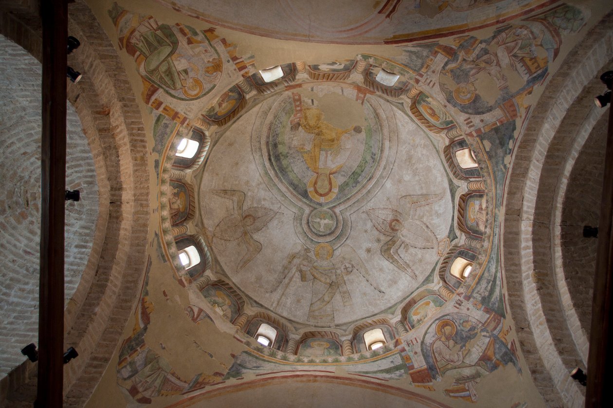 Widok fresku w baptysterium katedry św. Szczepana, Concordia Sagittaria, prowincja Wenecja, Veneto, Włochy (zdjęcie) autorstwa Unbekannter Künstler